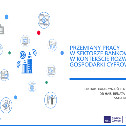 Przemiany pracy w sektorze bankowym. Transformacja cyfrowa i koronawirus - prezentacja dr hab. prof. UW Katarzyny Śledziewskiej, DELab UW